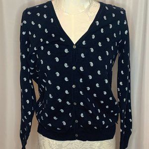 MANGO BASICS Women's Sz Medium Navy Blue Cardigan